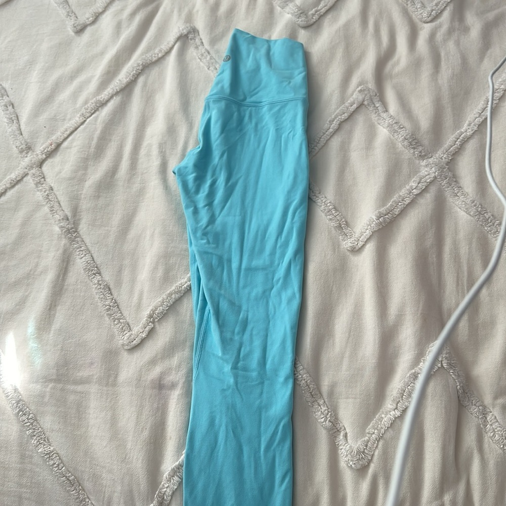 electric turquoise lululemon legging 25 inch